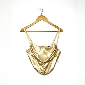 Urban Outfitters | Gold Satin Corset Top